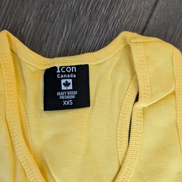 ICON Yellow Ribbed Tank Top - Picture 3 of 3